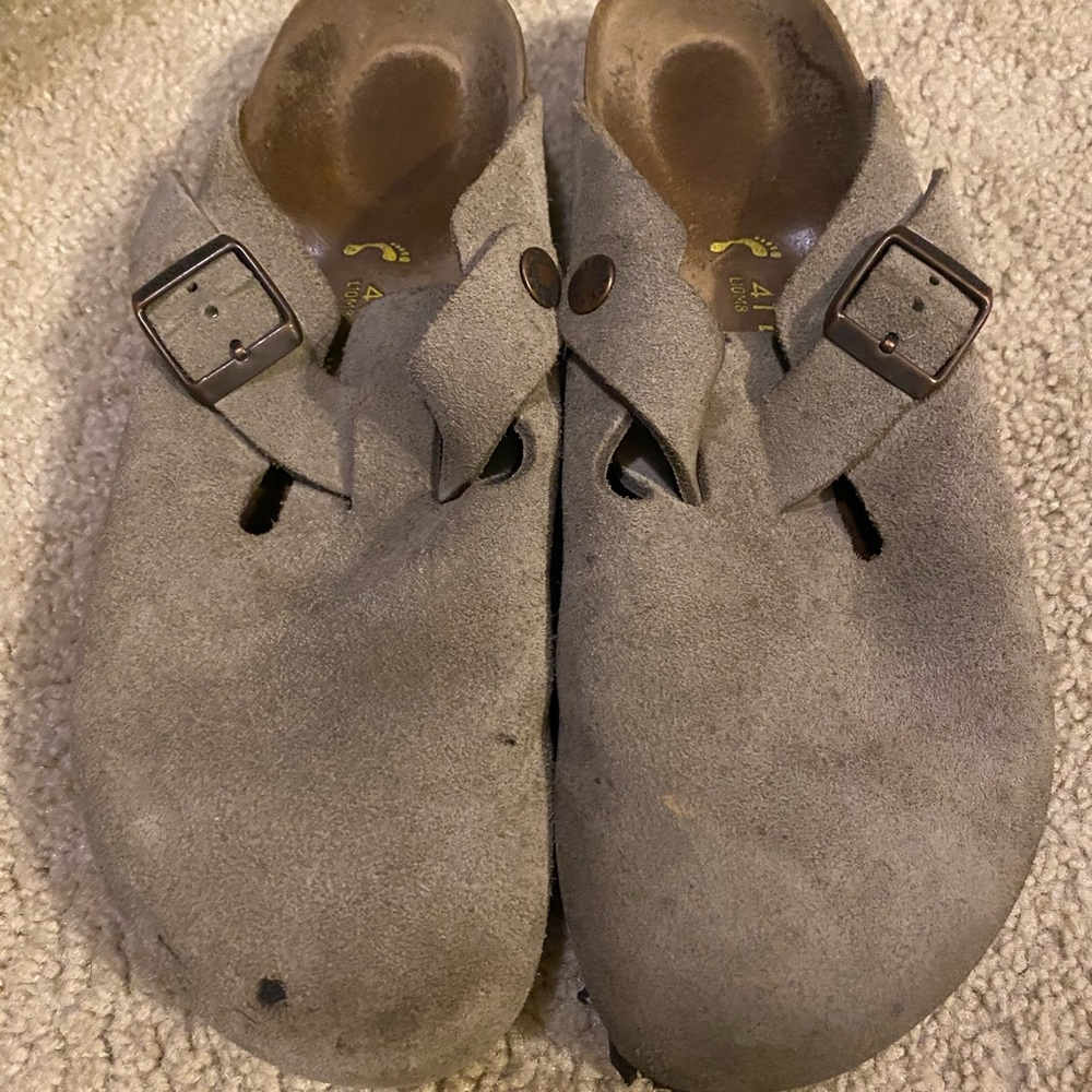 Birkenstock clogs.